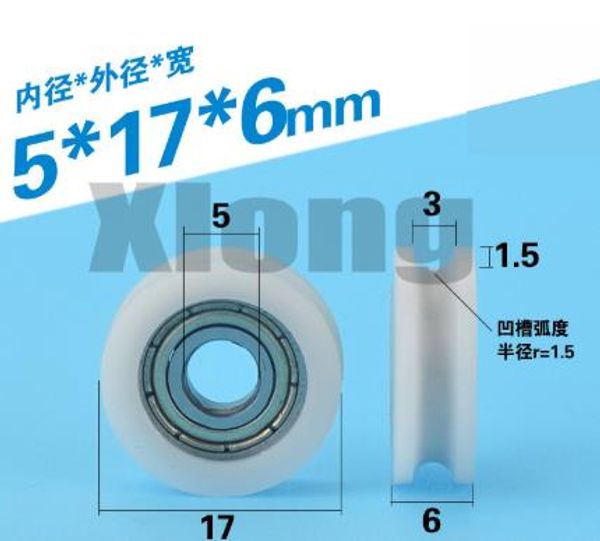 10pcs 5 * 17 * 6mm plastic-coated plastic bearing pulley pom roller u groove wheel pom polyformaldehyde nylon pay-off wheel
10pcs 5 * 17 * 6mm plastic-coated plastic bearing pulley pom roller u groove wheel pom polyformaldehyde nylon pay-off wheel