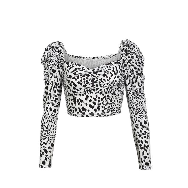 Februaryfrost Women Deep U Collar Leopard Crop Tops Blouse Ladies Long Sleeve Printing Shirts Fashion Sexy Pullovers Slim Blusa Chemise OL
Februaryfrost Women Deep U Collar Leopard Crop Tops Blouse Ladies Long Sleeve Printing Shirts Fashion Sexy Pullovers Slim Blusa Chemise OL