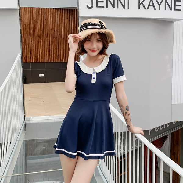 bz7gx 2020 swim women's conservative belly-covering slimming one-piece flat angle skirt navy close-fitting sticker swimsuit body sticke, White;black
bz7gx 2020 swim women's conservative belly-covering slimming one-piece flat angle skirt navy close-fitting sticker swimsuit body sticke, White;black
