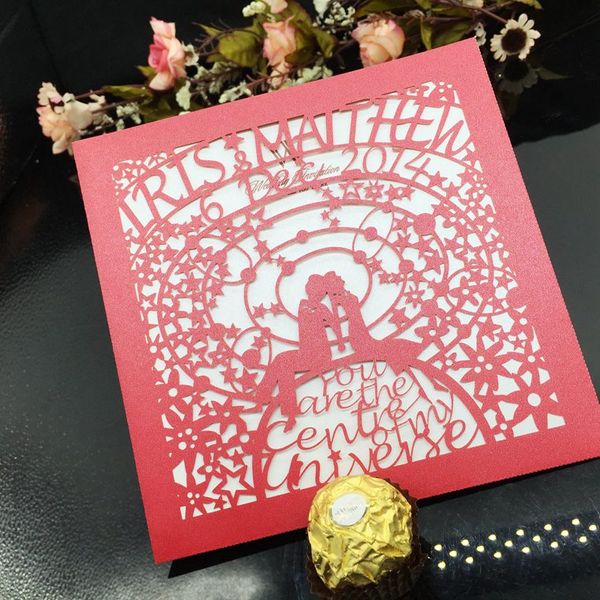 200pcs laser cut hollow groom&bride invitations card for wedding party invitation cards with envelope & seal
200pcs laser cut hollow groom&bride invitations card for wedding party invitation cards with envelope & seal