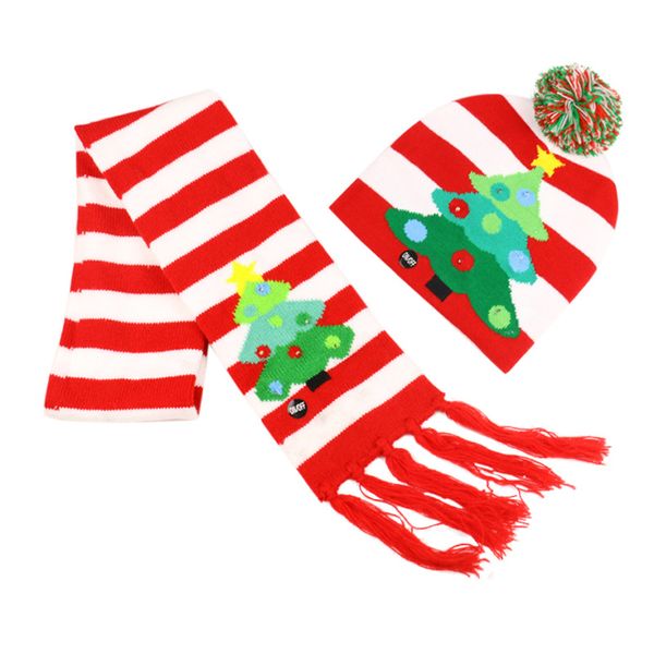 led light beanie winter cap hat christmas gingerbread man cotton knitted hat wrap tassel scarf 2pcs set, Blue;gray
led light beanie winter cap hat christmas gingerbread man cotton knitted hat wrap tassel scarf 2pcs set, Blue;gray