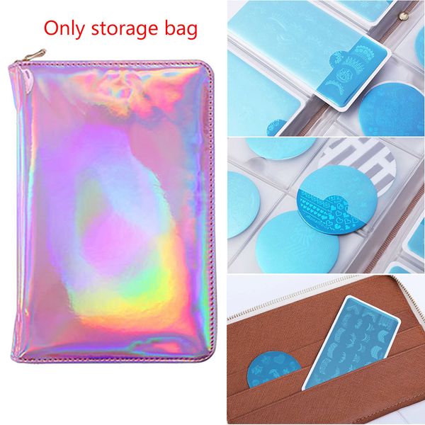 72 slots nail art round accessories silver pink plate holder case storage bag organizer portable holographic stamp package
72 slots nail art round accessories silver pink plate holder case storage bag organizer portable holographic stamp package