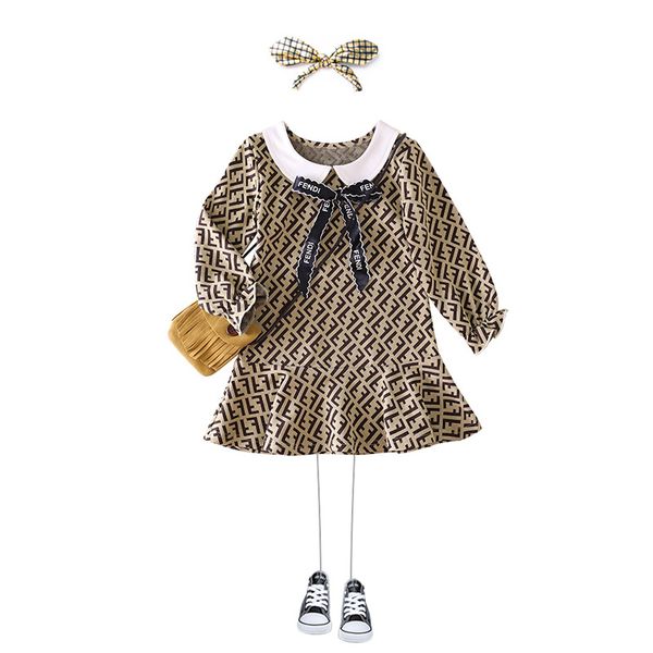 retail baby girl dresses lapel long sleeve f letter printed ruffle princess dresses for kids designer clothes child dress boutique clothing, Red;yellow
retail baby girl dresses lapel long sleeve f letter printed ruffle princess dresses for kids designer clothes child dress boutique clothing, Red;yellow