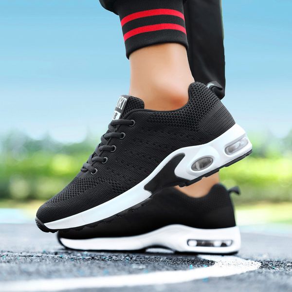men's pu sports shoes new breathable lace men's mesh shoes sports men and women flying woven mesh light couple, Black
men's pu sports shoes new breathable lace men's mesh shoes sports men and women flying woven mesh light couple, Black