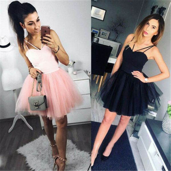 lady formal sleeveless strap solid short tulle tutu dress wedding bridesmaid lace ball gown evening party prom mini dress, Black;gray
lady formal sleeveless strap solid short tulle tutu dress wedding bridesmaid lace ball gown evening party prom mini dress, Black;gray