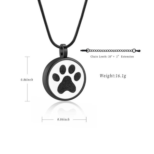 ijd9132 stainless steel black pet print round cremation memorial pendant for ashe urn souvenir keepsake necklace jewelry, Silver
ijd9132 stainless steel black pet print round cremation memorial pendant for ashe urn souvenir keepsake necklace jewelry, Silver