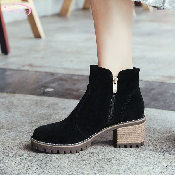 casual round toe ankle boots fashion zipper platform zipper black brown high heels thick motorcycle boots women's shoes big size
casual round toe ankle boots fashion zipper platform zipper black brown high heels thick motorcycle boots women's shoes big size