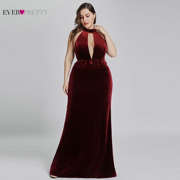 2019 new year velvet long evening dresses ever pretty ep07180 halter v neck velour christmas evening dresses ruffles gowns, White;black
2019 new year velvet long evening dresses ever pretty ep07180 halter v neck velour christmas evening dresses ruffles gowns, White;black