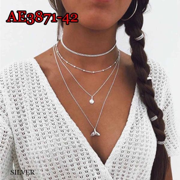 fashion simple classic pendant necklace mermaid tail chain r jewelry choker necklace women chocker ae3871, Silver
fashion simple classic pendant necklace mermaid tail chain r jewelry choker necklace women chocker ae3871, Silver