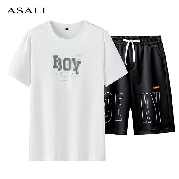 summer casual mens tracksuit clothing man set fitness suit sporting suits short sleeve tshirt + shorts fashion print 2 piece set, Gray
summer casual mens tracksuit clothing man set fitness suit sporting suits short sleeve tshirt + shorts fashion print 2 piece set, Gray