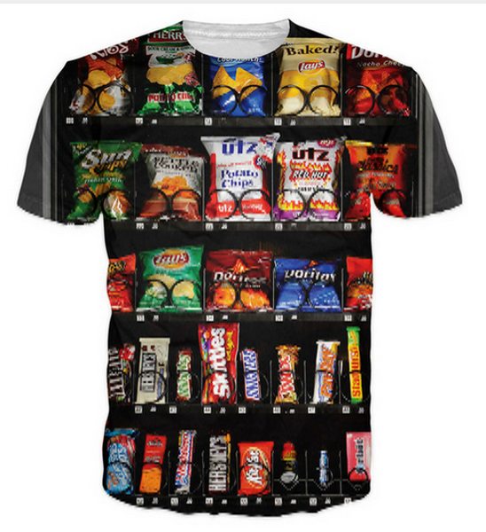 new fashion men / women vending machine funny 3d t-shirt casual short-sleeve t-shirt summer rzc0123, White;black
new fashion men / women vending machine funny 3d t-shirt casual short-sleeve t-shirt summer rzc0123, White;black
