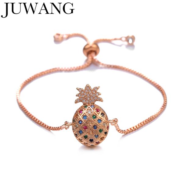 colorful cz zircon crystal gold bracelet adjustable chain pineapple design charm fruit bracelets &bangles women man kids jewelry, Black
colorful cz zircon crystal gold bracelet adjustable chain pineapple design charm fruit bracelets &bangles women man kids jewelry, Black