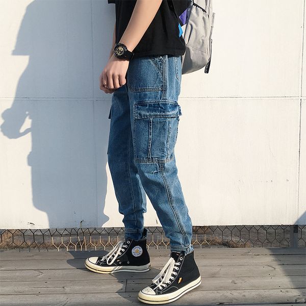 2019 korean style men's stretch slim fit classic jeans blue work schoolboy cargo pocket casual pants biker denim trousers s-2xl
2019 korean style men's stretch slim fit classic jeans blue work schoolboy cargo pocket casual pants biker denim trousers s-2xl