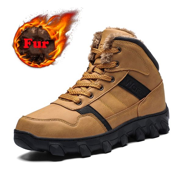 winter boots for men fur snow fashion sneakers outdoor leather boots travel hiking male work shoes waterproof, Black
winter boots for men fur snow fashion sneakers outdoor leather boots travel hiking male work shoes waterproof, Black