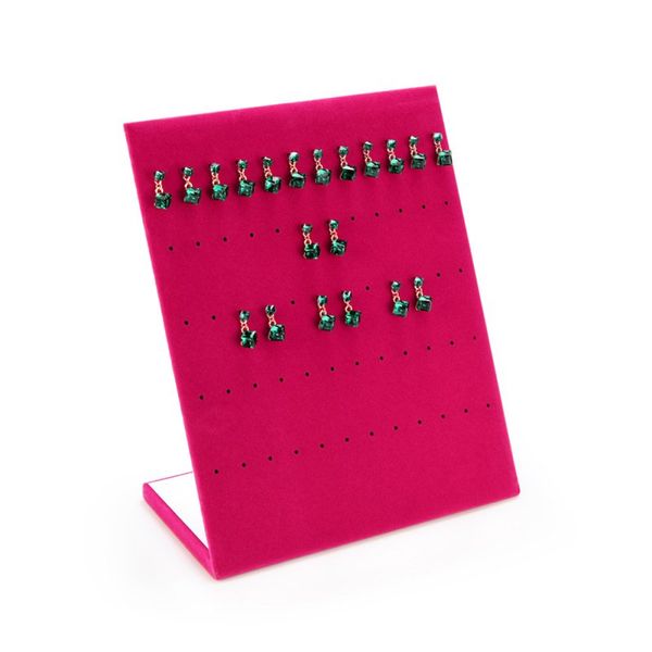 60 holes jewelry organizer stand black plastic earring holder pesentoir fashion earrings display rack etagere, Pink;blue
60 holes jewelry organizer stand black plastic earring holder pesentoir fashion earrings display rack etagere, Pink;blue