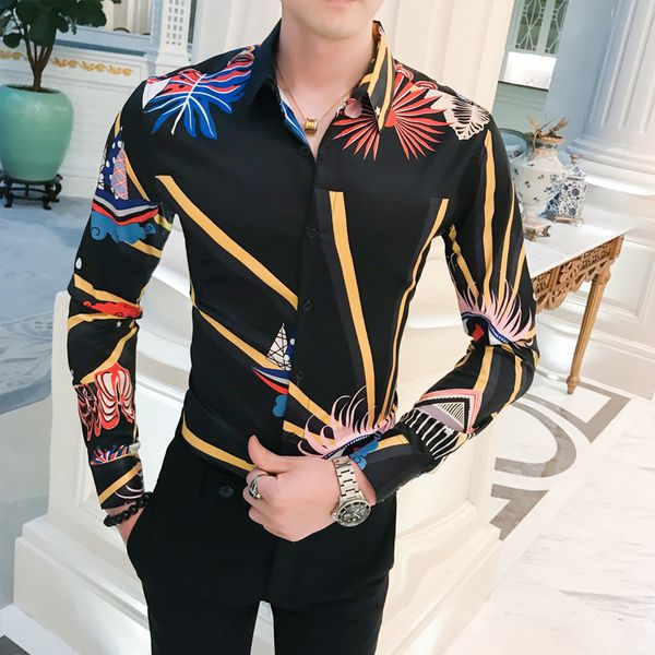 2020 long sleeve men shirt luxury print slim fit shirt brand mens casual shirts gentlemen dress tuxedo 3xl, White;black
2020 long sleeve men shirt luxury print slim fit shirt brand mens casual shirts gentlemen dress tuxedo 3xl, White;black