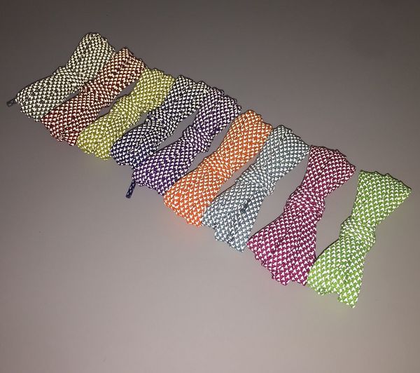 flat double layer reflective shoelaces 8mm wide runner weave tape glowing shoe laces women men shoe string cordones, White;pink
flat double layer reflective shoelaces 8mm wide runner weave tape glowing shoe laces women men shoe string cordones, White;pink