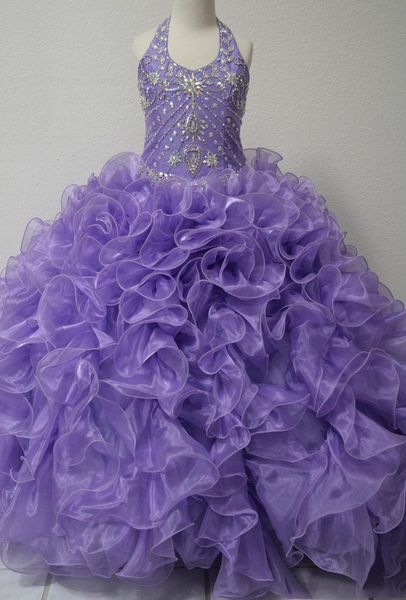 purple girl pageant dresses ball gown with ruffles organza skirt and beaded halter neck real pictures girls prom dress custom made, White;red
purple girl pageant dresses ball gown with ruffles organza skirt and beaded halter neck real pictures girls prom dress custom made, White;red
