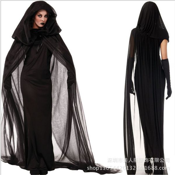 plus size ghost bride black dress broomstick witch costume halloween cosplay dress for womenclub wear party costumes, Black;red
plus size ghost bride black dress broomstick witch costume halloween cosplay dress for womenclub wear party costumes, Black;red