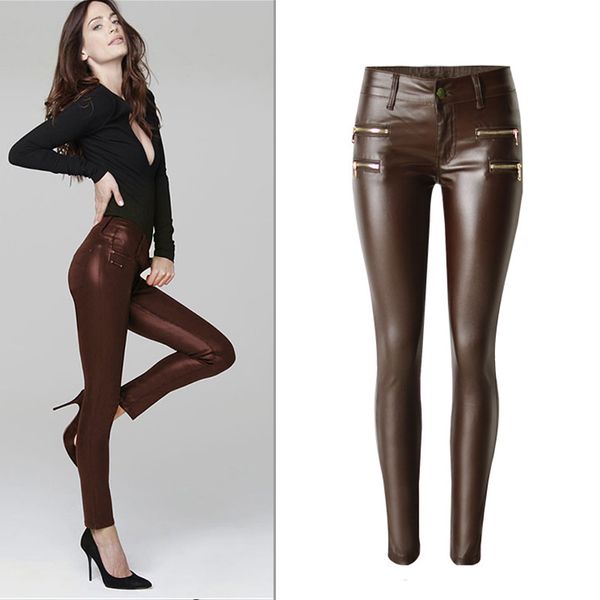 2018 jeans woman jeans brown pu leather pants women fitness skinny low waist women stretch pencil, Blue
2018 jeans woman jeans brown pu leather pants women fitness skinny low waist women stretch pencil, Blue