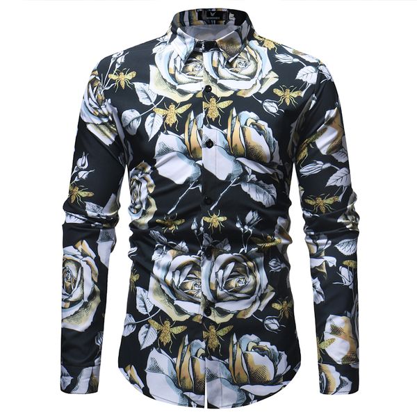 роза цветок печати партии рубашка мужчины 2020 новый slim fit с длинным рукавом мужские рубашки повседневные пуговицы вниз camisa masculina, White;black
роза цветок печати партии рубашка мужчины 2020 новый slim fit с длинным рукавом мужские рубашки повседневные пуговицы вниз camisa masculina, White;black