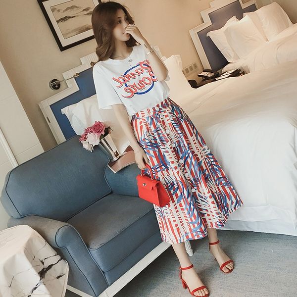 two piece set women spring wear sets casual 2 piece set women 2019 slim t shirt mid-calf skirt, White
two piece set women spring wear sets casual 2 piece set women 2019 slim t shirt mid-calf skirt, White