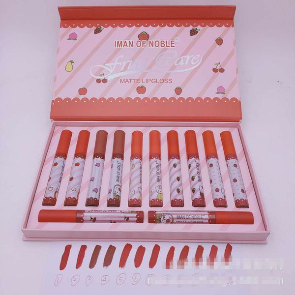 brand matte lip gloss makeup 12colors liquid lipstick kit 12pcs/set lip gloss long lasting imanofnoble fruit matte lips makeup
brand matte lip gloss makeup 12colors liquid lipstick kit 12pcs/set lip gloss long lasting imanofnoble fruit matte lips makeup