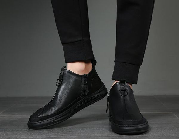 men's shoes autumn tide shoes 2019 new casual men's casual autumn and winter wild leather, Black
men's shoes autumn tide shoes 2019 new casual men's casual autumn and winter wild leather, Black