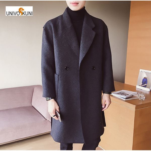 univos kuni spring and summer new fashion loose large size solid color coat men's long section slim wool coat size m-2xl wyr124, Black
univos kuni spring and summer new fashion loose large size solid color coat men's long section slim wool coat size m-2xl wyr124, Black