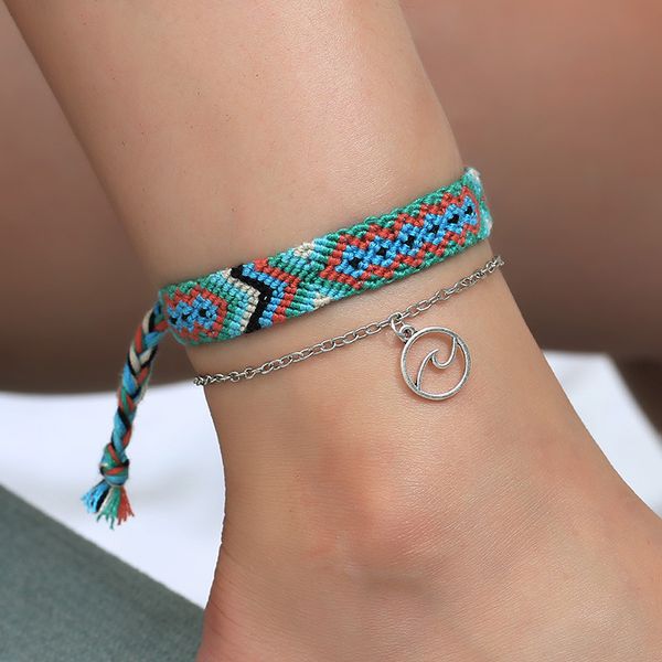 bohemian wave anklets cotton woven bracelets for women handmade rope summer leg ankle chain jewelry fashion gift beach on foot, Red;blue
bohemian wave anklets cotton woven bracelets for women handmade rope summer leg ankle chain jewelry fashion gift beach on foot, Red;blue
