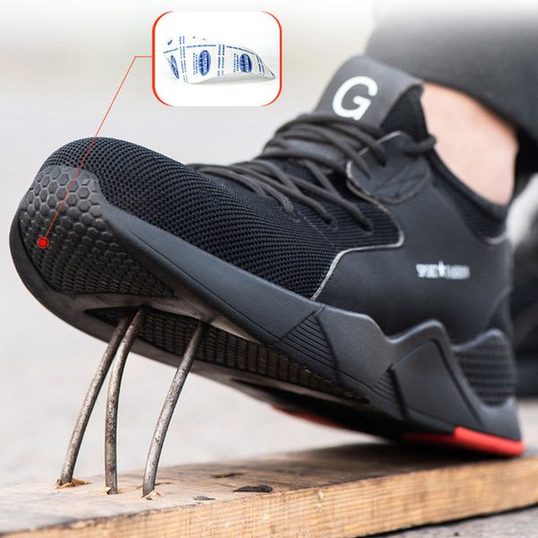 male steel toe work safety shoes camouflage men boots breathable outdoor casual sneaker anti-smashing piercing work safety boot, Black
male steel toe work safety shoes camouflage men boots breathable outdoor casual sneaker anti-smashing piercing work safety boot, Black