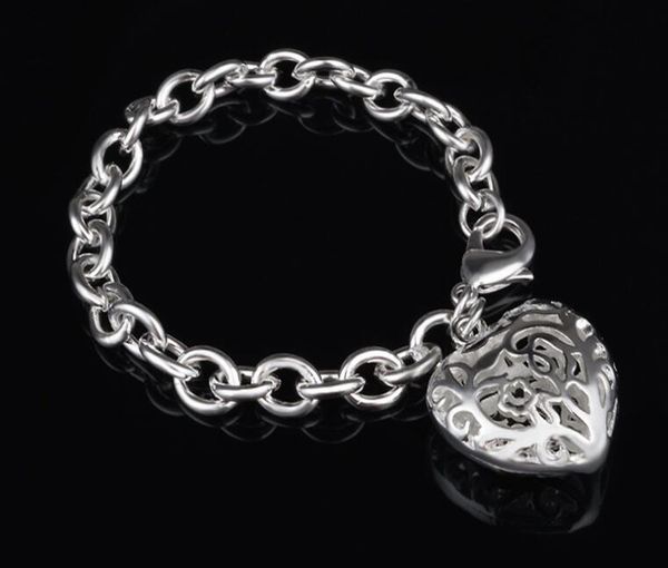 fashion heart hollow bracelet 925 sterling silver plated link chain charm bracelets jewelry for women party wedding gift, Golden;silver
fashion heart hollow bracelet 925 sterling silver plated link chain charm bracelets jewelry for women party wedding gift, Golden;silver
