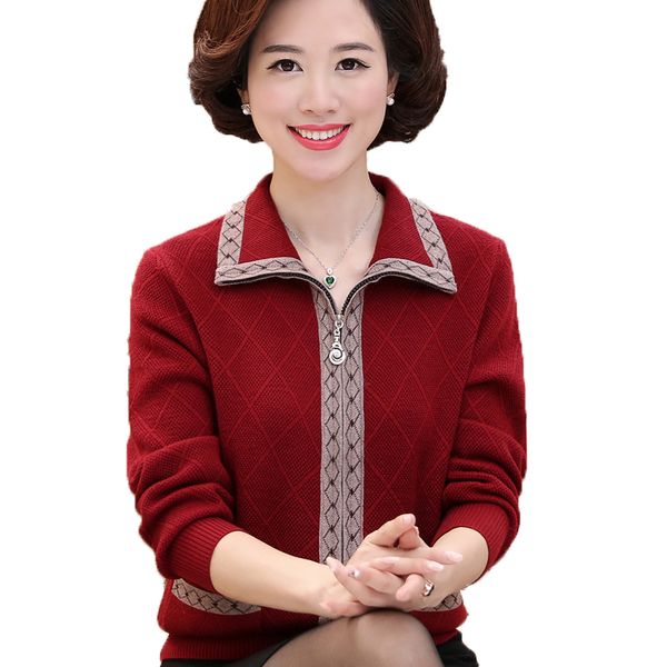 middle-aged women knitted sweater cardigan coat new autumn winter jacket plus size 4xl zipper long sleeve sweater female, White
middle-aged women knitted sweater cardigan coat new autumn winter jacket plus size 4xl zipper long sleeve sweater female, White
