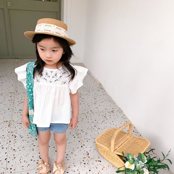 summer new arrival korean style cotton flowers embroidered all-match short sleeve selling shirt for cute sweet baby girls, White;black
summer new arrival korean style cotton flowers embroidered all-match short sleeve selling shirt for cute sweet baby girls, White;black