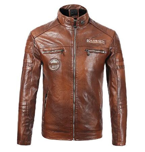 mens designer jacket leather new brand men leather coat fashion style thick jacket windbreaker leather waterproof jacket, Black;brown
mens designer jacket leather new brand men leather coat fashion style thick jacket windbreaker leather waterproof jacket, Black;brown