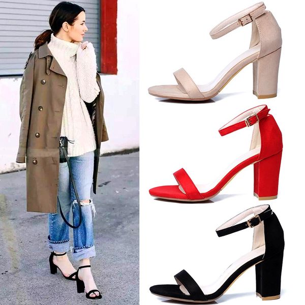 2019 Ankle Strap Heels Women Sandals Summer Shoes Women Open Toe Chunky High Heels Party Dress Sandals Big Size 33-43, Red
2019 Ankle Strap Heels Women Sandals Summer Shoes Women Open Toe Chunky High Heels Party Dress Sandals Big Size 33-43, Red