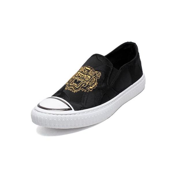 lace up slip one mens designer shoes new embroidered tiger men casual loafers summer spring canvas shoes for men, Black
lace up slip one mens designer shoes new embroidered tiger men casual loafers summer spring canvas shoes for men, Black