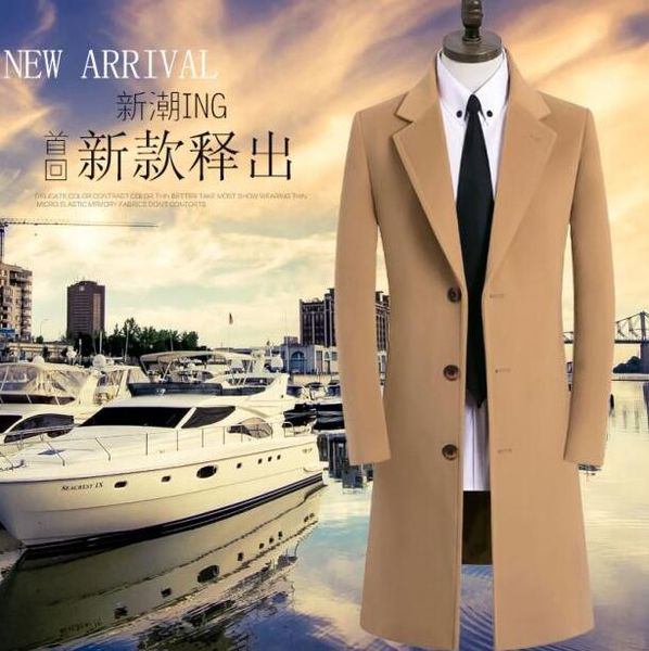 england casual long woolen coat men trench coats youth fashion overcoat mens cashmere coat casaco autumn winter khaki s - 9xl, Black
england casual long woolen coat men trench coats youth fashion overcoat mens cashmere coat casaco autumn winter khaki s - 9xl, Black