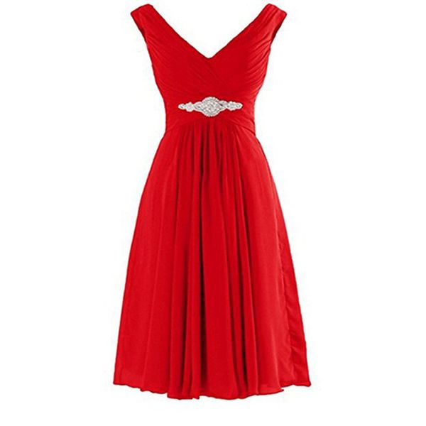 new arrival classic v-neck red bridesmaid dresses short with waist decoration pink maid of honor dresses pleated skirt wedding guest dresses, White;pink
new arrival classic v-neck red bridesmaid dresses short with waist decoration pink maid of honor dresses pleated skirt wedding guest dresses, White;pink