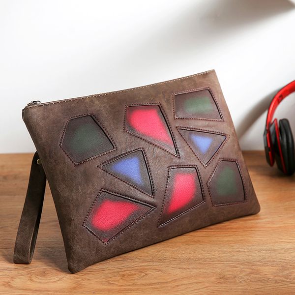 q retro envelope file casual single shoulder diagonal bag hand clutch colorful pattern trendy male color clutch bag
q retro envelope file casual single shoulder diagonal bag hand clutch colorful pattern trendy male color clutch bag