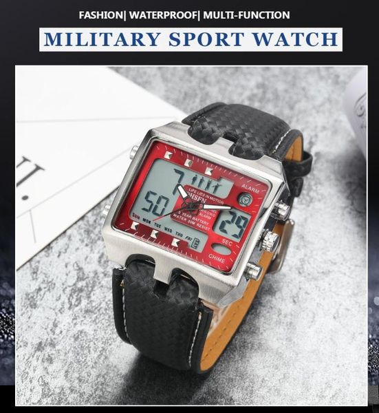 ohsen dual time man quartz watch leather strap fashion red men's wristwatch outdoor sport waterproof male clock gift, Slivery;brown
ohsen dual time man quartz watch leather strap fashion red men's wristwatch outdoor sport waterproof male clock gift, Slivery;brown