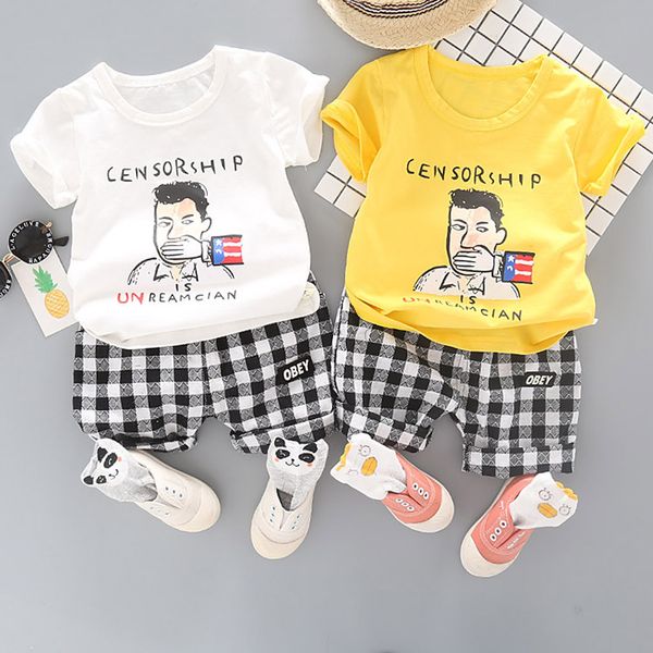 boys clothes toddler baby boy kids cartoon letter t-shirt +grid shorts outfits set children clothes vetement enfant garcon, White
boys clothes toddler baby boy kids cartoon letter t-shirt +grid shorts outfits set children clothes vetement enfant garcon, White