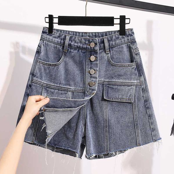 plus size jeans shorts women's summer denim shorts fashion streetwear high waist buttons jeans wide leg s-5xl, Blue
plus size jeans shorts women's summer denim shorts fashion streetwear high waist buttons jeans wide leg s-5xl, Blue