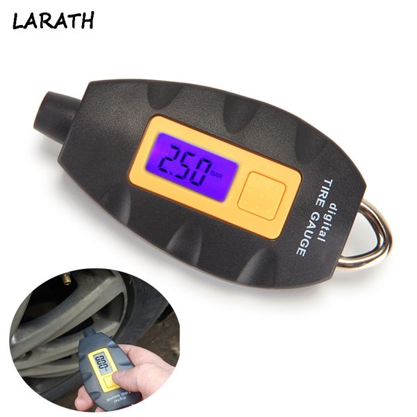 

new digital auto wheel tire tyre air pressure gauge tester meter tool vehicle motorcycle car 3-100 psi kpa bar diagnostic tools