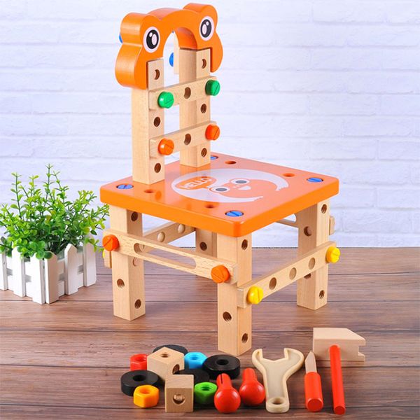 diy screw nut assembled disassembling combined toy wooden building blocks multifunction chair children educational toy gift
diy screw nut assembled disassembling combined toy wooden building blocks multifunction chair children educational toy gift