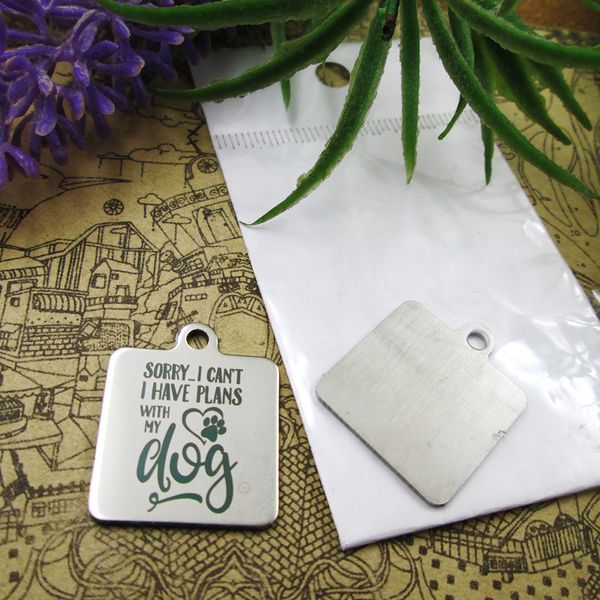 40pcs--"sorry i can't i have plans with my dog"stainless steel charms more style for choosing diy charms pendants for necklac, Bronze;silver
40pcs--"sorry i can't i have plans with my dog"stainless steel charms more style for choosing diy charms pendants for necklac, Bronze;silver