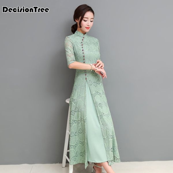 2019 chinese style dress vietnam aodai chinese traditional dress green two pieces cheongsam robe chinoise qipao, Red
2019 chinese style dress vietnam aodai chinese traditional dress green two pieces cheongsam robe chinoise qipao, Red