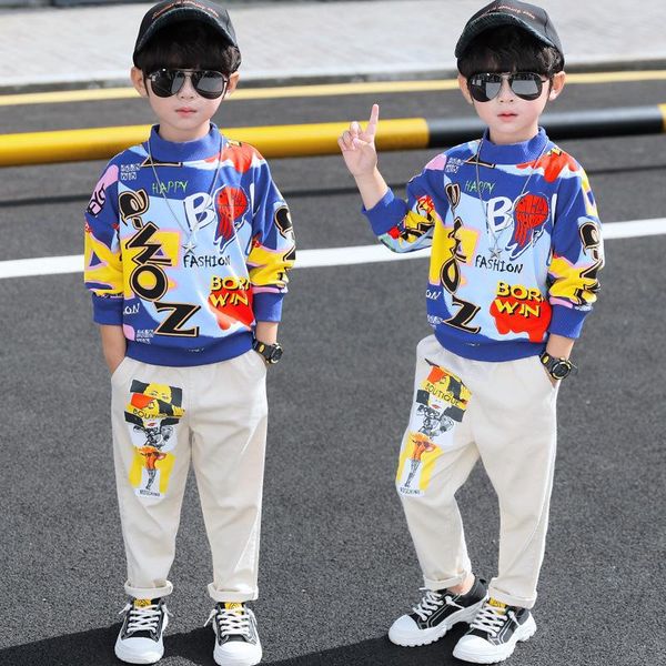 two-piece children's clothing new boys spring and autumn graffiti sweater jacket coat long-sleeved t-shirt + casual sweatpants 2 sets, White
two-piece children's clothing new boys spring and autumn graffiti sweater jacket coat long-sleeved t-shirt + casual sweatpants 2 sets, White