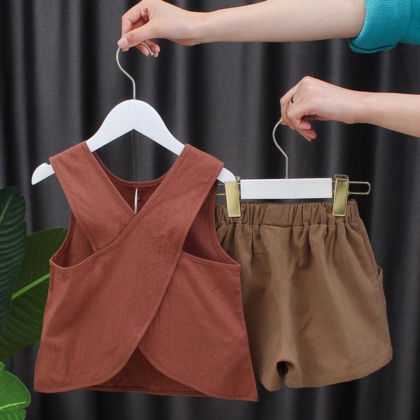 children's clothing vest suit male baby summer dress solid color children's clothes new boy two-piece cotton tide, White
children's clothing vest suit male baby summer dress solid color children's clothes new boy two-piece cotton tide, White