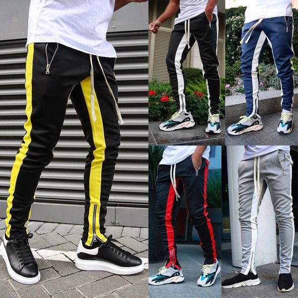 men's pants zipper patchwork remote leisure fashionable sports for male pantalones, Black
men's pants zipper patchwork remote leisure fashionable sports for male pantalones, Black